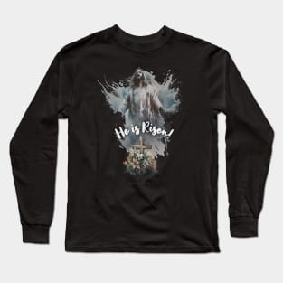 Celebrating Easter Jesus is Risen Resurrection Long Sleeve T-Shirt